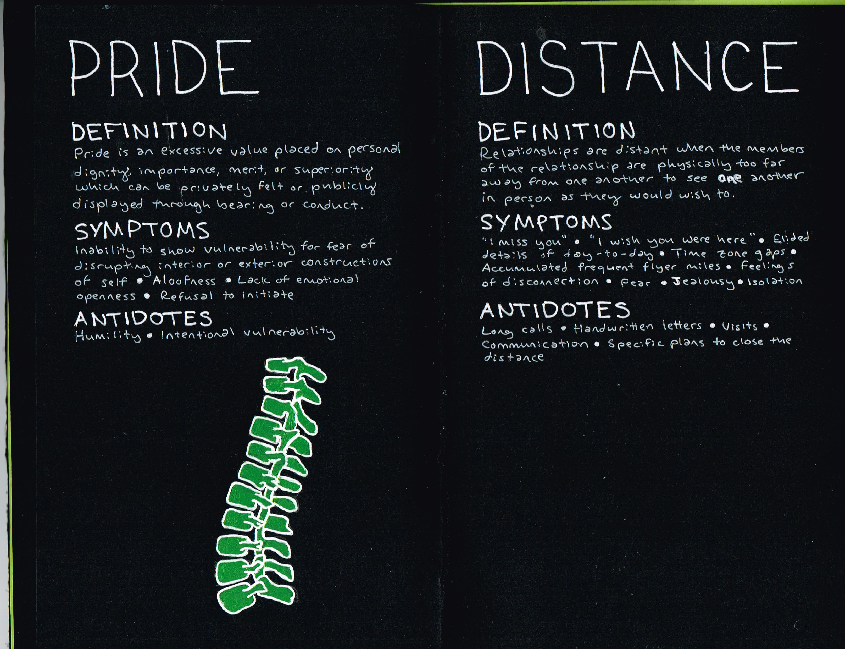 Interpersonal Poisons spread about pride and distance