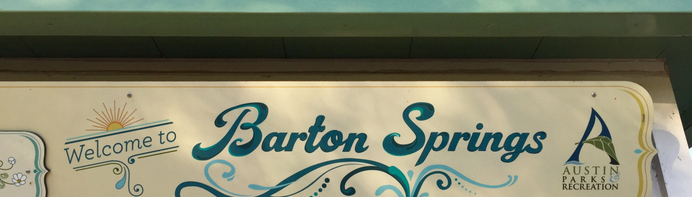 Barton Springs Pool entry sign