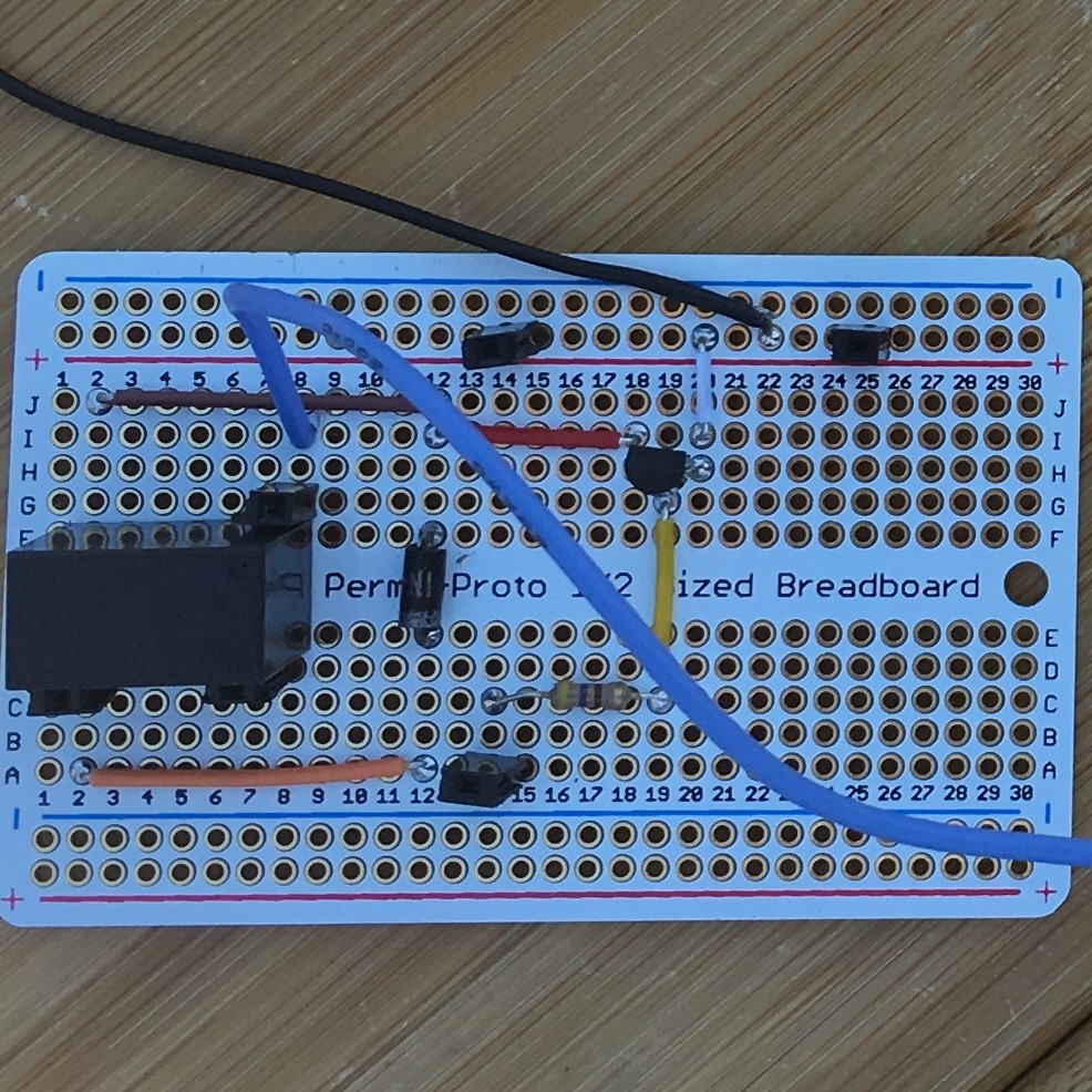 The completed circuit (not plugged in)