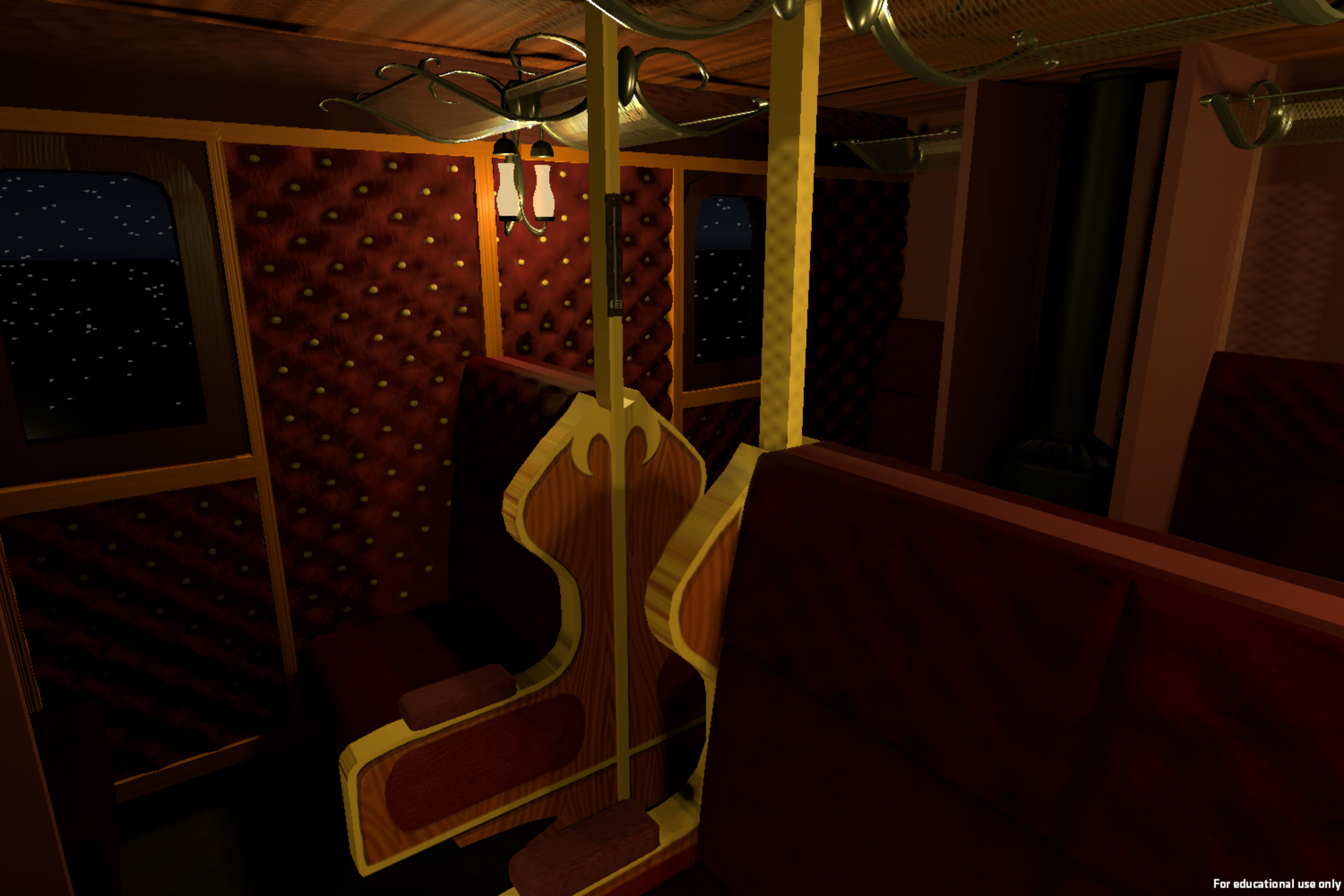 Screenshot of train car gameplay